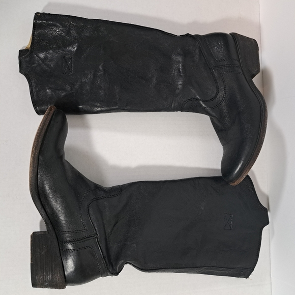 Frye 77207 Carson Tab Tall Western Boots Black SZ 6B - Picture 9 of 15